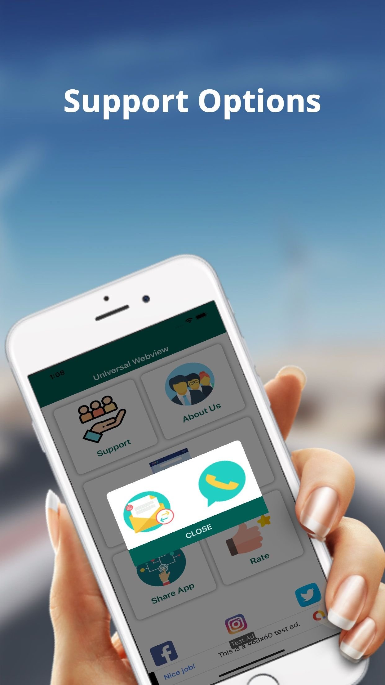 تطبيق ويب فيو iOS مجاني من التميز لتصميم المواقع تطبيق ويب فيو iOS مجاني من التميز لتصميم المواقع