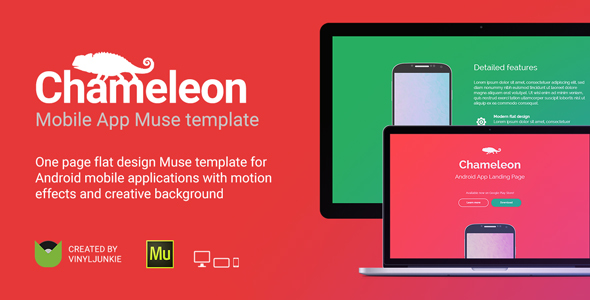 Chameleon – Android App Promo Site Muse Template