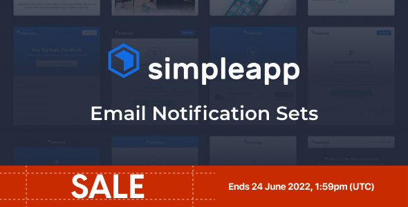 SimpleApp – مجموعات إشعارات البريد الإلكتروني