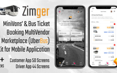 Zimger – Bus Booking UI Kit for iOS & Android